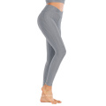 Leggings de entrenamiento de mujer Leggings de tope de tope delantero Pantalones cruzados frontales Leggings de yoga texturizado